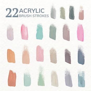 Acrylic paint brush strokes | Free stock vector - 582034