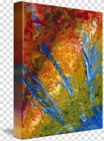 Acrylic paint Modern art Painting Green, abstract yellow transparent background PNG clipart