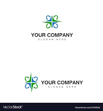 Active abstract logo with headphones logo design vector image