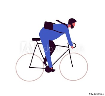 Active bearded businessman riding on bike isolated on white background