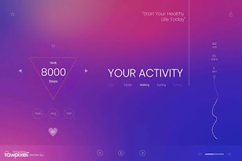 Activity tracker design | Free stock vector - 594704