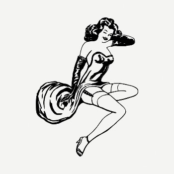 Actress  drawing, vintage illustration | Free PSD - rawpixel