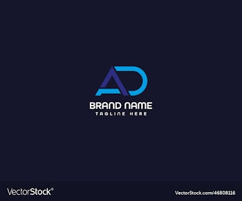 ad modern letter logo