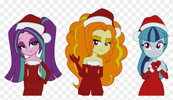 Adagio Dazzle, Aria Blaze, Artist - Equestria Girls Christmas Png