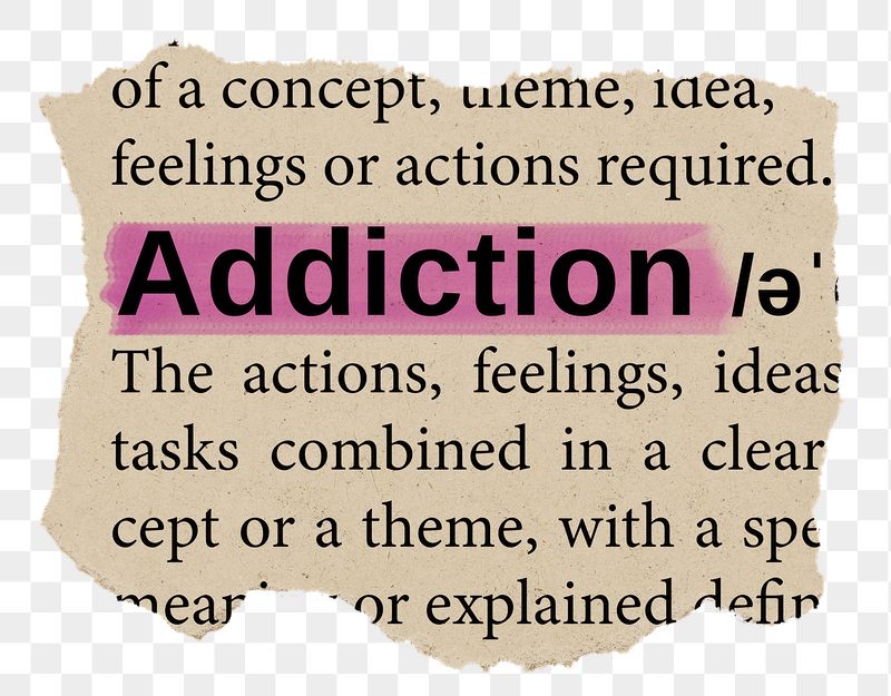 Addiction png word sticker, torn | Free PNG - rawpixel