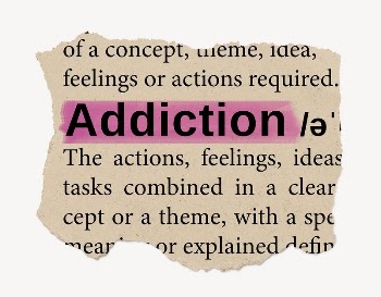 Addiction ripped dictionary, editable word | Free PSD - rawpixel