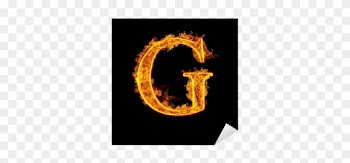 Adesivo Lettera Di Fuoco Alfabeto G • Pixers® - Alphabet