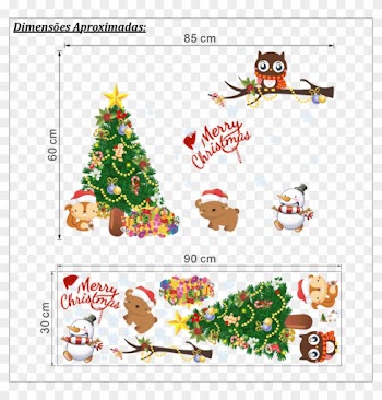 Adesivos Decorativos - Christmas Tree In The Forest Wall Decal Retailsource