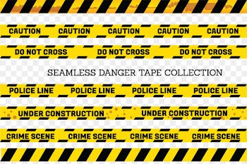 Adhesive tape Yellow Barricade tape - Yellow and black border warning line 