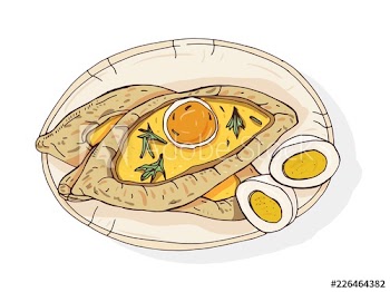 Adjaran open khachapuri