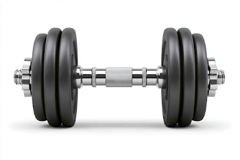 Adjustable Dumbbell Isolated on White Background