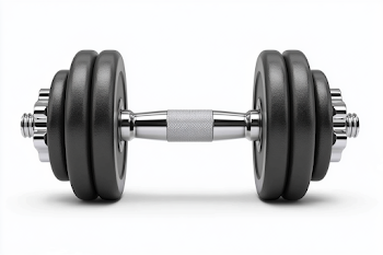 Adjustable Dumbbell with Matte Black Weights