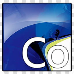 Adobe CS Icon Suite, Adobe_Co__text, blue and white abstract illustration transparent background PNG clipart