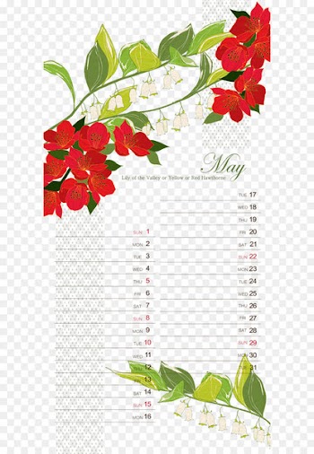 Adobe Illustrator - April Calendar background pattern template 