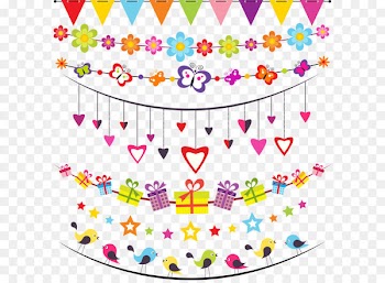 Adobe Illustrator - Color decorative hanging flag pictures 