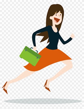Adobe Illustrator Illustration - Corriendo Para El Trabajo