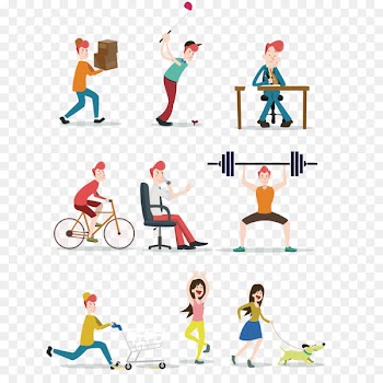 Adobe Illustrator Illustration - The daily life of urban men and women 