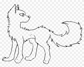 Adoptable Wolf Lineart Ms Paint Friendly By Misties - Line Art