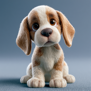 Adorable 3D Rendered Puppy