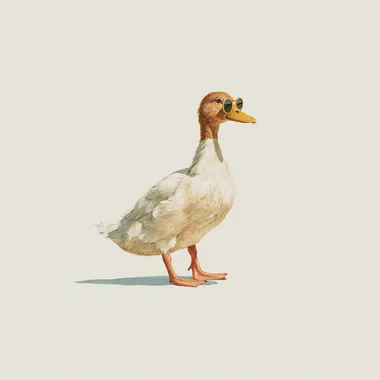 Adorable Baby Duck in Sunglasses