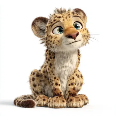 Adorable Cartoon Cheetah Character Design Adorable Cartoon Cheetah Character Design