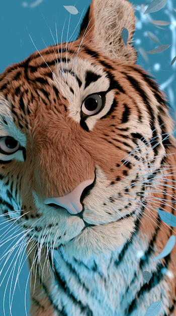 Adorable Chubby Tiger Close-Up