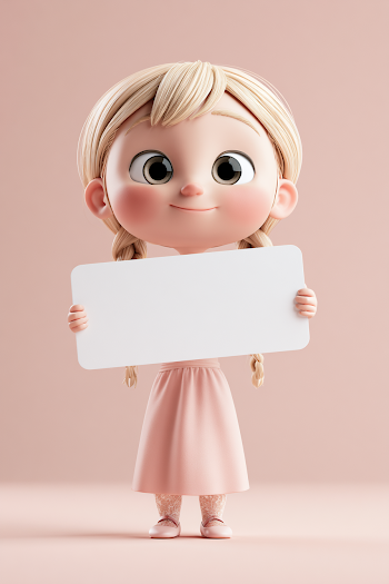 Adorable Collectible Toddler Doll with Blank Sign