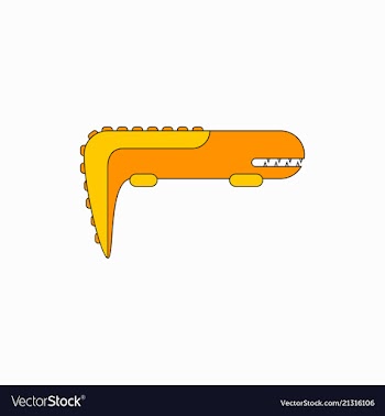 Adorable crocodile cartoon vector image