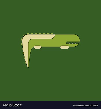 Adorable crocodile cartoon vector image