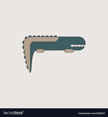 Adorable crocodile cartoon vector image
