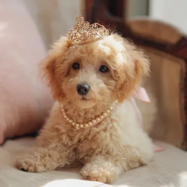 Adorable Crowned Poodle Puppy Adorable Crowned Poodle Puppy