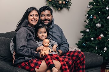 Adorable Family Christmas Portrait