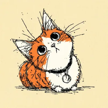 Adorable Ginger and White Cat Playing Adorable Ginger and White Cat Playing