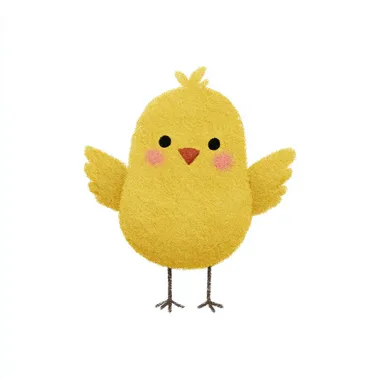 Adorable Yellow Chicken Illustration for Children's Books Adorable Yellow Chicken Illustration for Children's Books