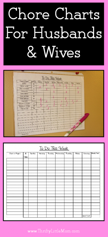 Adult Chore Charts for Husbands & Wives | Thrifty Thursday @ LWSL ...