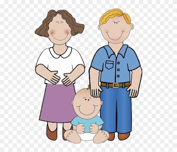 Adult, Man, Child, Baby, Mother, Father - Family With Baby Clipart