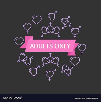  					Adults Only Sign vector image														