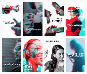 Advanced technology templates psd social | Free PSD - rawpixel
