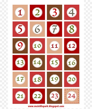 Advent calendar Christmas Clip art - Christmas Countdown Cliparts 