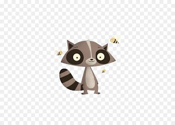 Advent calendar Idea Calendar round Drawing - raccoon 