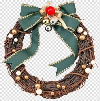 Advent wreath New Year , Christmas wreath decoration transparent background PNG clipart