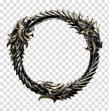 Adventure Awaits, round gold dragon border frame transparent background PNG clipart