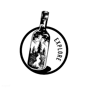 Adventure glass bottle | Free stock vector - 560589