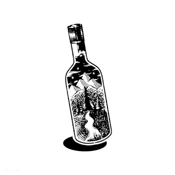 Adventure glass bottle | Free stock vector - 560617