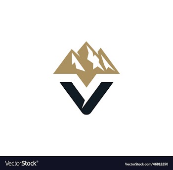 adventure letter v logo abstract