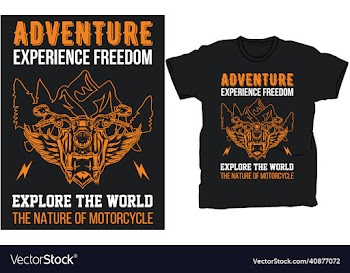 adventure motorcycle t-shirt design