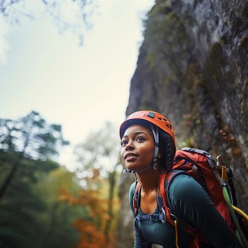 Adventure mountain climbing backpacker. AI | Free Photo - rawpixel