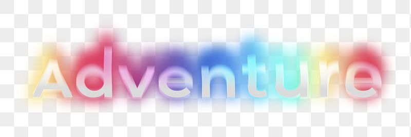 Adventure png word sticker, neon | Free PNG - rawpixel