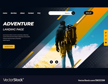adventure travel landing page design