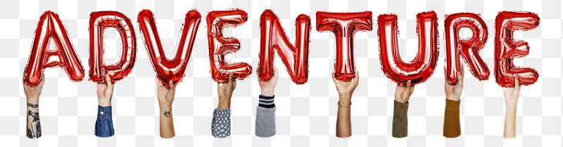 Adventure word png, hands holding | Free PNG - rawpixel